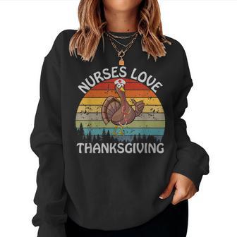 Thanksgiving Nurse Turkey Rn Lvn Feast Day Outfit Women Sweatshirt - Monsterry