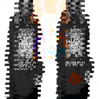 Witches Nurse Spooky Nurse Witch Halloween Nursing Pun Women Sweatshirt | Mazezy