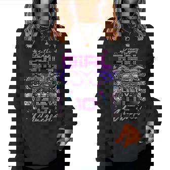 Gamer Girl Level 10 Unlocked 10Th Birthday Video Gaming Girl Women Sweatshirt | Seseable UK