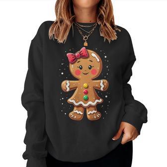 Gingerbread Character Women Sweatshirt - Thegiftio UK