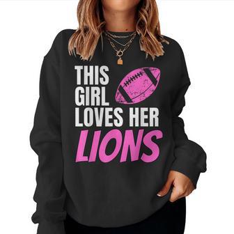 This Girl Loves Her Lions Women Sweatshirt - Thegiftio UK