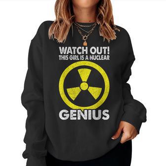 This Girl Is A Nuclear Genius Nuclear Engineer Women Sweatshirt - Thegiftio UK