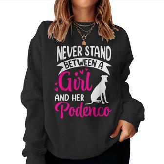 Girl And Her Podenco Greyhound Podenco Ibicenco Women Sweatshirt - Thegiftio UK