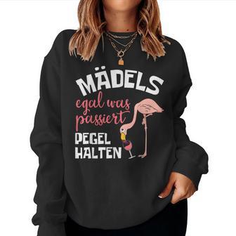 Girls Egal Was Passed Pegel Halten Flamingo Jga Party S Sweatshirt Frauen - Seseable