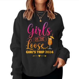 Girls On The Loose Tie Dye Girls Weekend Trip 2024 Women Sweatshirt | Seseable UK