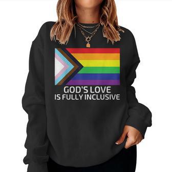God's Love Is Fully Inclusive Lgbtqia Gay Pride Christian Women Sweatshirt - Thegiftio UK