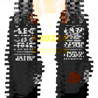 Graduate Class Of 2022 Step Mom Graduation Ceremony Women Sweatshirt - Monsterry