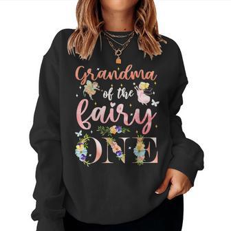 Grandma Of The Fairy One Birthday Girl Family Party Decor Women Sweatshirt - Thegiftio UK