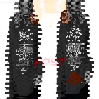 Grandma Of The Fast One First Birthday Racing Car Family Women Sweatshirt - Thegiftio