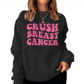 Groovy Crush Breast Cancer Awareness Boys Women Sweatshirt - Thegiftio UK