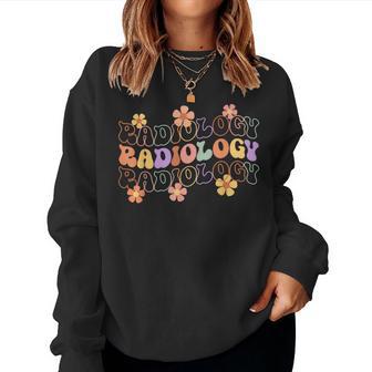 Groovy Floral Radiology Radiologic X-Ray Tech Radiologist Women Sweatshirt - Thegiftio UK