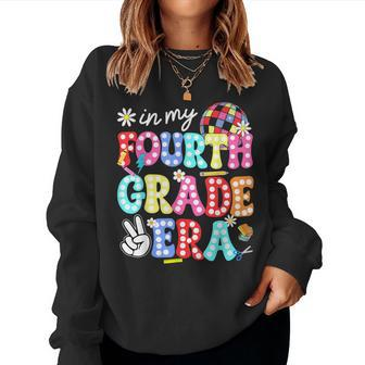Groovy In My Fourth Grade Era First Day 4Th Grade Kid Teache Women Sweatshirt - Monsterry UK