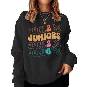 Groovy Junior 2026 Class Of 2026 Junior Graduation Women Sweatshirt - Thegiftio UK