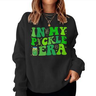 Groovy In My Pickle Era Cucumber Women Sweatshirt - Thegiftio UK