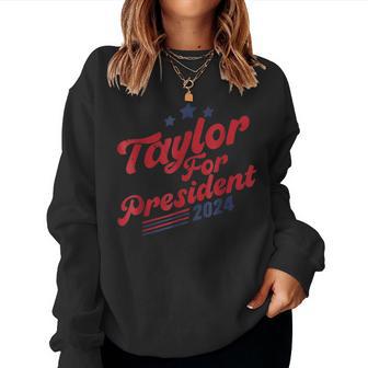 Groovy Taylor For President 2024 Women Sweatshirt - Thegiftio UK