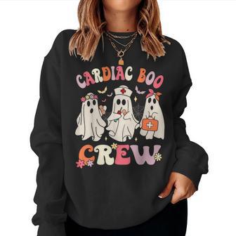 Halloween Cardiac Boo Crew Cardiology Nurse Ghost Women Sweatshirt - Thegiftio UK