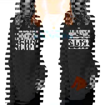 Halloween Dad Mom Daughter Adult Unicorn Security Costume Women Sweatshirt - Monsterry