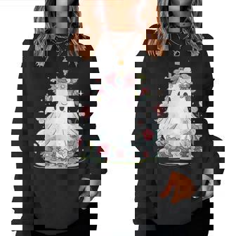 Halloween Ghost Flower Costume Girls Halloween Women Sweatshirt - Thegiftio