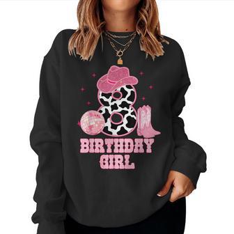 Happy 8Th Birthday Girl Outfit Rodeo Western Cowgirl Cowboy Women Sweatshirt - Thegiftio UK