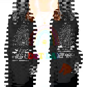 Happy Dot Day Colorful Rainbow Girls Boys Youth Polka Dot Women Sweatshirt - Thegiftio UK