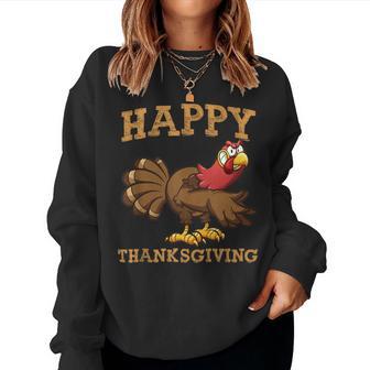 Happy Thanksgiving Angry Turkey Fall Family Costume Women Sweatshirt - Monsterry