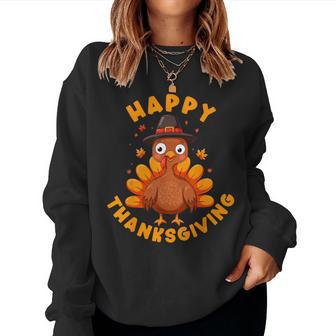 Happy Thanksgiving For Turkey Day Family Dinner Women Women Sweatshirt - Thegiftio UK