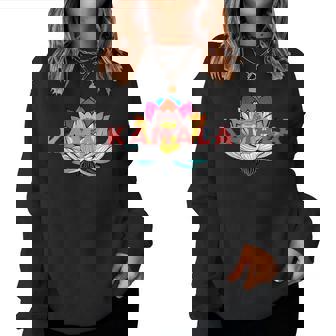 Harris 2024 Vintage Lotus Flower Boho Kamala Harris 2024 Women Sweatshirt - Monsterry