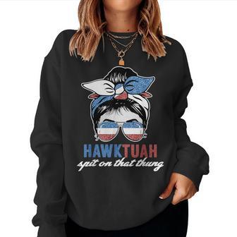 Hawk Tush American Flag Blue Red White Usa Women Sweatshirt - Thegiftio UK