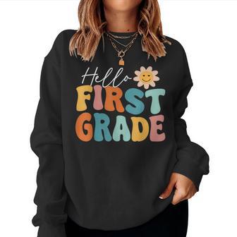 Hello First Grade 1St Grade Team 1St Day Of School Women Sweatshirt - Thegiftio UK