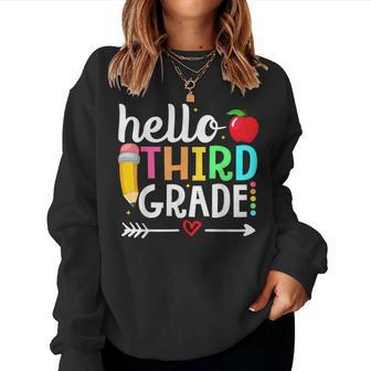 Hello Third Grade Team 3Rd Grade Teacher Back To School Women Sweatshirt - Thegiftio UK