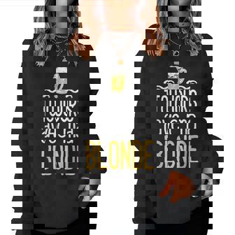 Homme Toujours Avec Ma Blonde Cadeau Humour Bière Beer Sweat-shirt pour femme - Cadeauxyz