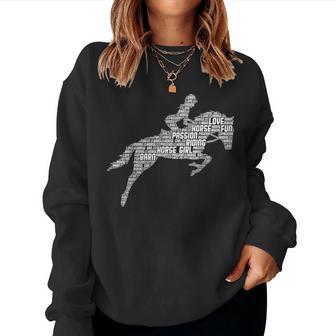 Horse Girl Horseback Riding Girls Women Sweatshirt - Thegiftio UK