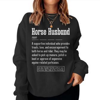 Horse Husband Noun Horse Lover Women Sweatshirt - Thegiftio UK