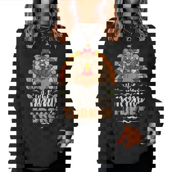 I'm The Mommy Turkey Family Matching Thanksgiving Mom Turkey Women Sweatshirt - Monsterry