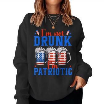 I'm Not Drunk I'm Patriotic American 4Th Of July Women Sweatshirt - Monsterry