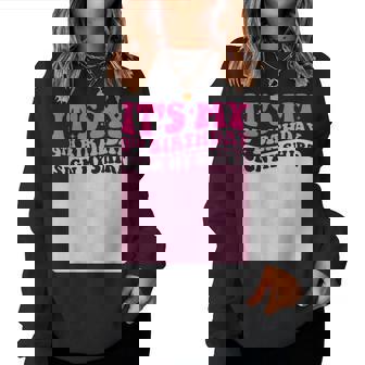 It's My 9Th Birthday Sign My Cute Groovy Girls Party Women Sweatshirt | Seseable UK