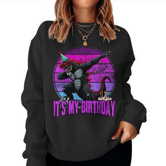 It's My Birthday Kaiju Dabbing Monster Lover For Boys Girls Women Sweatshirt - Thegiftio UK