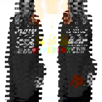 It's Ok To Be Different Duck Autism Awareness Animal Women Sweatshirt - Thegiftio UK