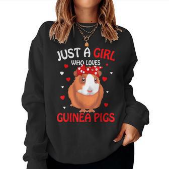 Just A Girl Who Loves Guinea Pigs For Girls Women Sweatshirt - Thegiftio UK