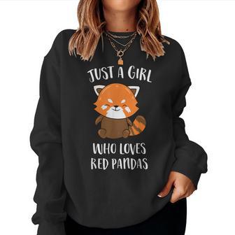 Just A Girl Who Loves Red Pandas Women Sweatshirt - Thegiftio UK