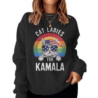 Kamala Harris Cat Lady Supporter Sweatshirt Frauen - Geschenkecke