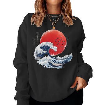 Katsushika Hokusai Japanese Great Wave Kanagawa Women Sweatshirt - Thegiftio UK