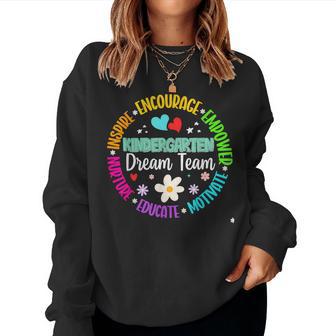 Kindergarten Dream Team Back To School Tour Teacher Students Women Sweatshirt - Thegiftio UK