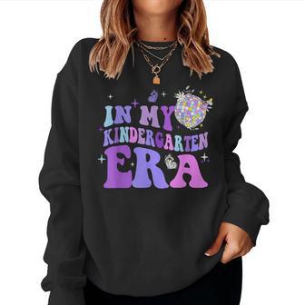 In My Kindergarten Era Teacher Student Back To School Groovy Women Sweatshirt - Thegiftio UK