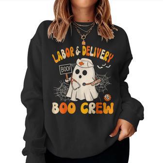 Labor & Delivery Boo Crew L&D Nurse Halloween Women Sweatshirt - Thegiftio UK
