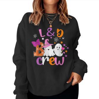 L&D Boo Crew Halloween Matching Labor & Delivery Nurse Women Sweatshirt - Thegiftio UK