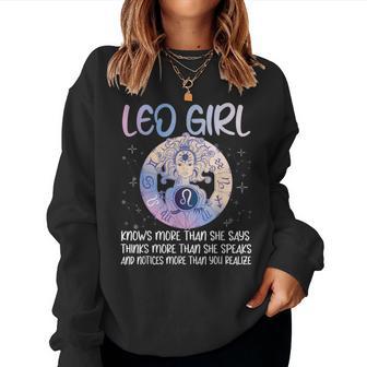 Leo Girl Zodiac Sign Astrology Birthday Horoscope Lover Women Sweatshirt - Thegiftio UK