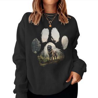 Leonberger Bergpfote With Dog Mum And Dad Sweatshirt Frauen - Geschenkecke