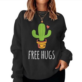Libre Cactus Hugs Camisa Humor Diciendo Divertido Linda Cactus Planta Sudadera Mujer - Regaloses