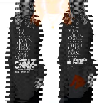 Life Is Short Drink More Cognac Latin Sweat-shirt pour femme - Cadeauxyz